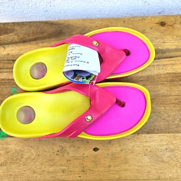 Hawaiian Jellys Ultra Comfort Mango Fruit Unisex  Sandals Women's Size 8 - Picture 10 of 15